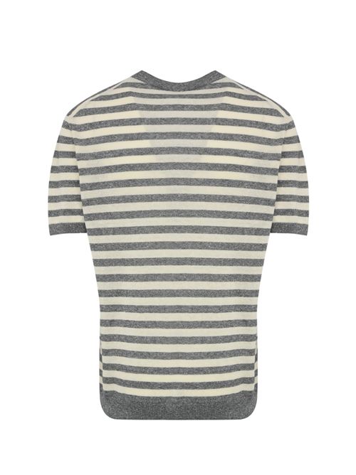 T-shirt in maglia di lino e cotone Grigio DANIELE FIESOLI | DF 527510